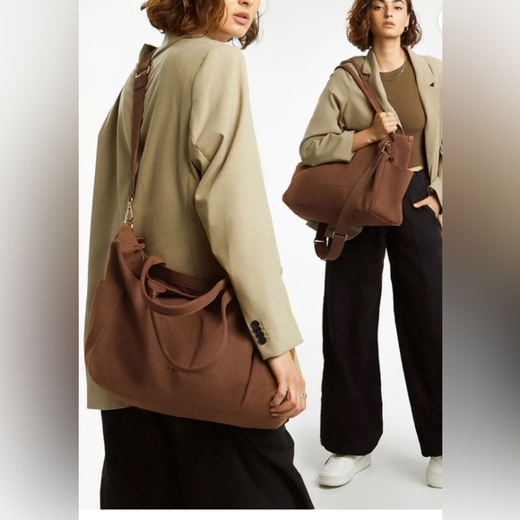 Mina Baie Handbags - Mina Baie Jude Midi w/ Strap (Canvas Carryall)